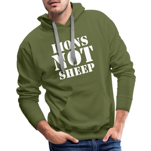 Lions Not Sheep Men’s Premium Hoodie - olive green