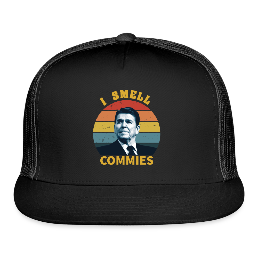 I Smell Commies Trucker Hat - black/black