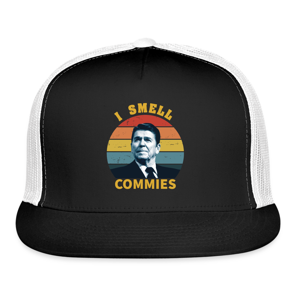 I Smell Commies Trucker Hat - black/white