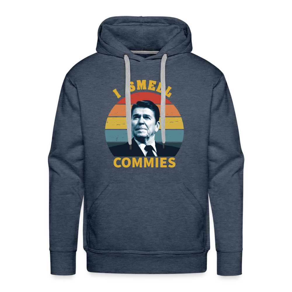 I Smell Commies Men’s Premium Hoodie - heather denim