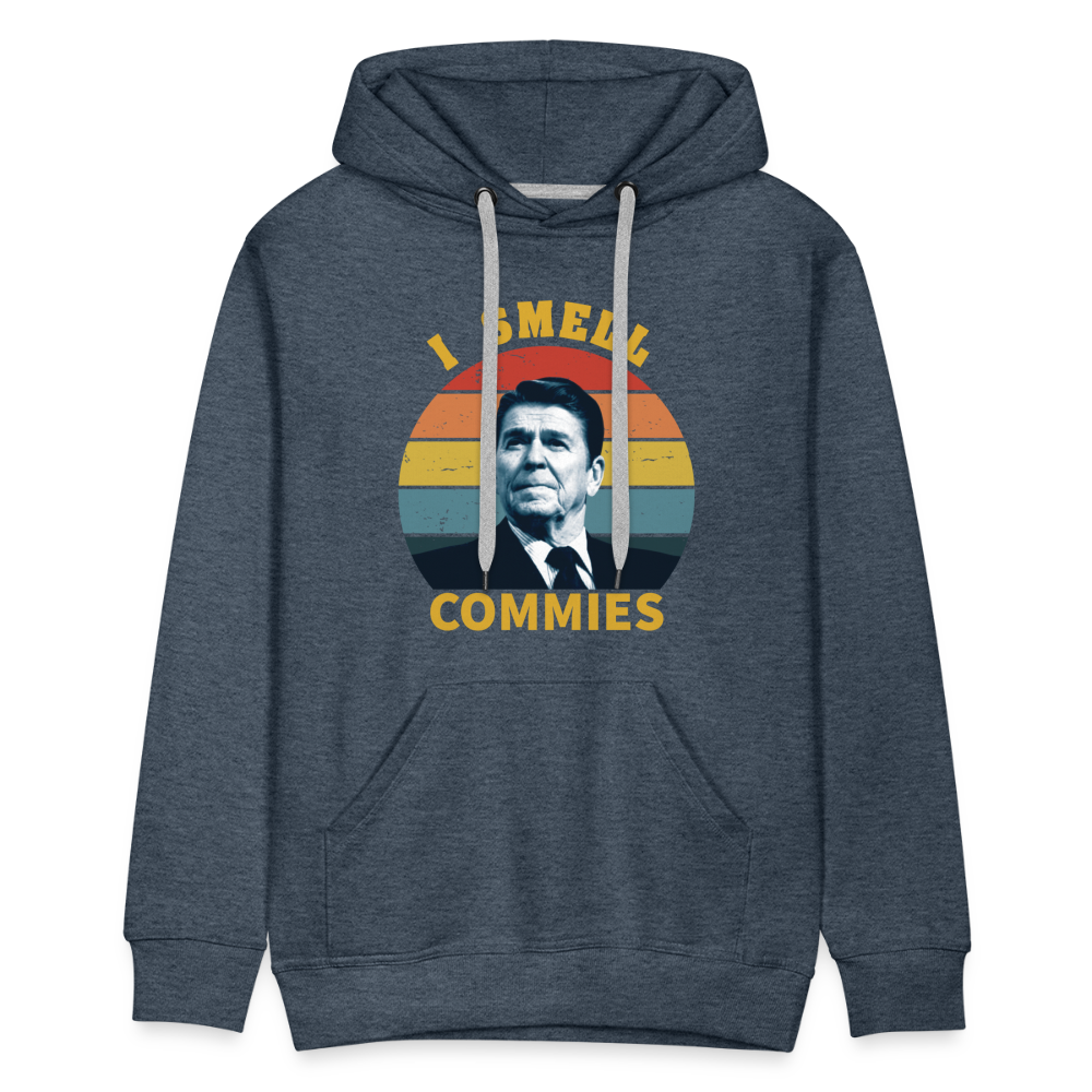 I Smell Commies Men’s Premium Hoodie - heather denim