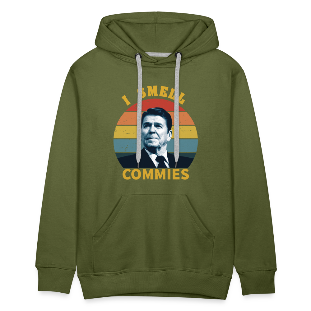 I Smell Commies Men’s Premium Hoodie - olive green