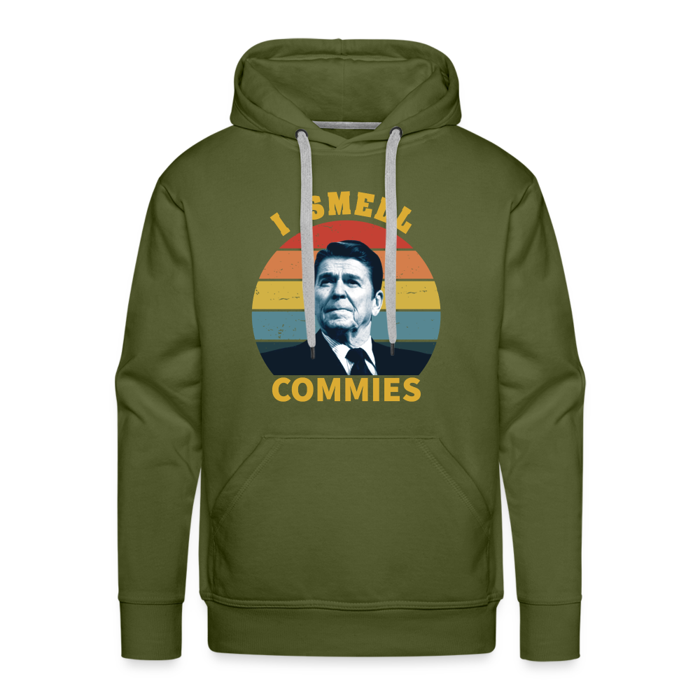 I Smell Commies Men’s Premium Hoodie - olive green