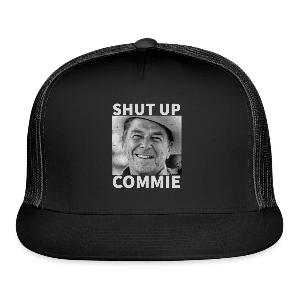 Shut Up Commie Trucker Hat - black/black