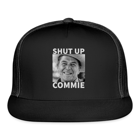 Shut Up Commie Trucker Hat - black/black