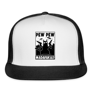 Pew Pew Madafakas Trucker Hat - white/black