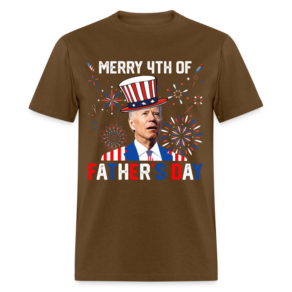 Joe Biden, Merry 4th Of Father's Day Funny Classic T-Shirt - brown