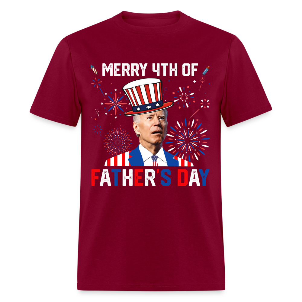 Joe Biden, Merry 4th Of Father's Day Funny Classic T-Shirt - burgundy