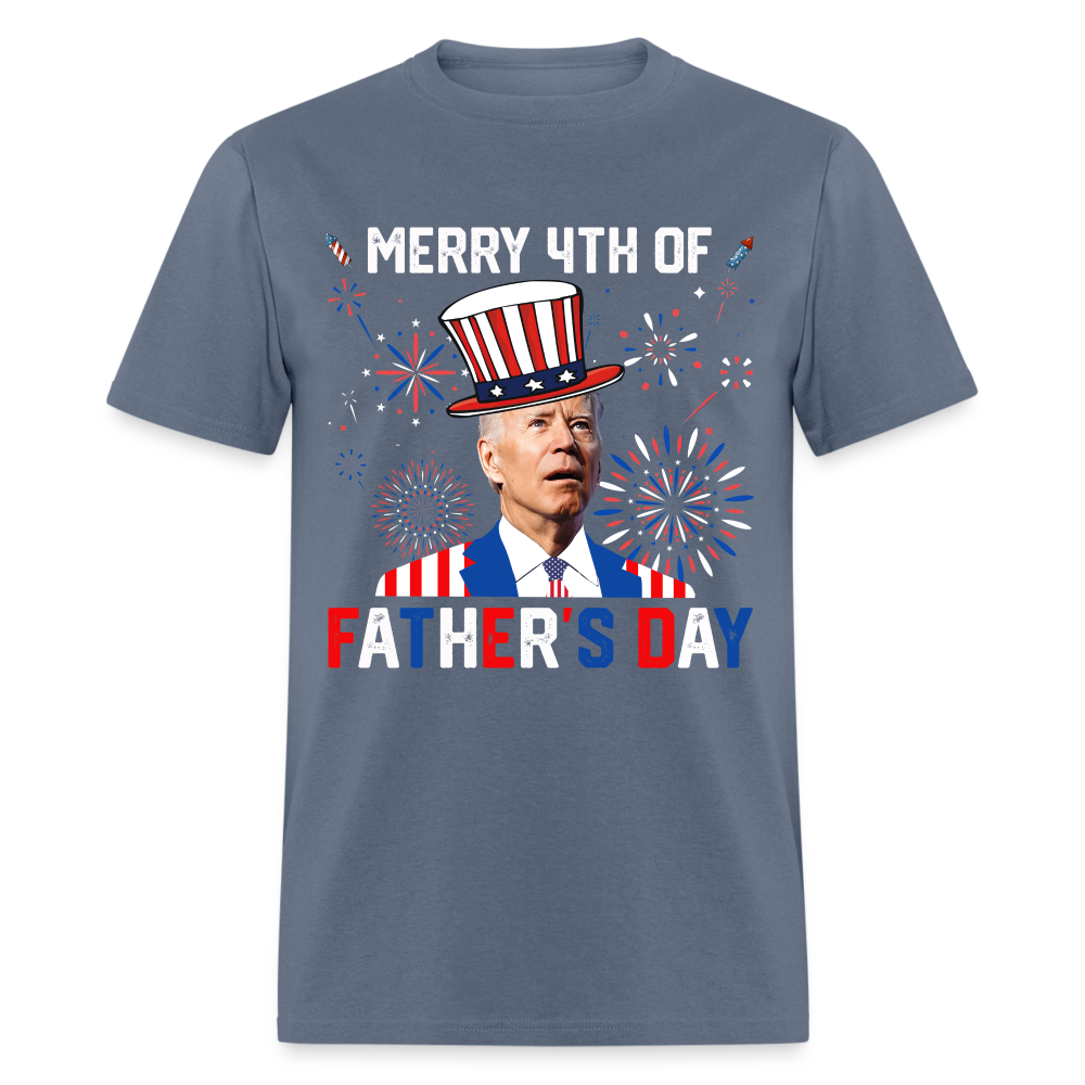 Joe Biden, Merry 4th Of Father's Day Funny Classic T-Shirt - denim