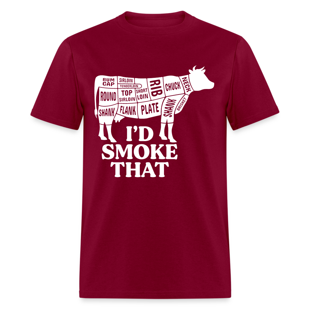 I'd Smoke That Cow Cuts of Meat Funny Classic T-Shirt – Clown World