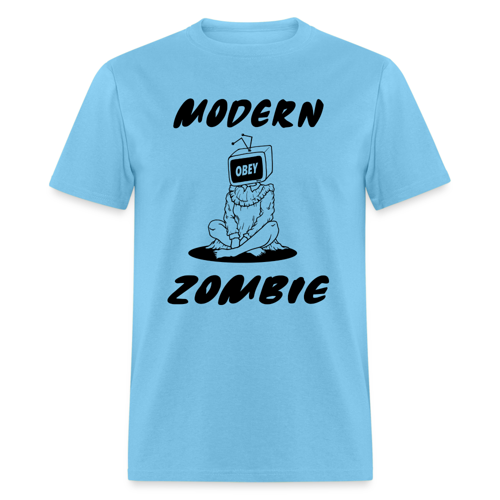 Modern Zombie OBEY TV Classic T-Shirt - aquatic blue