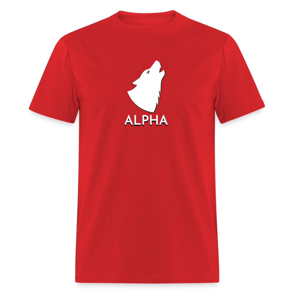 Alpha (Howling Wolf) Classic T-Shirt - red