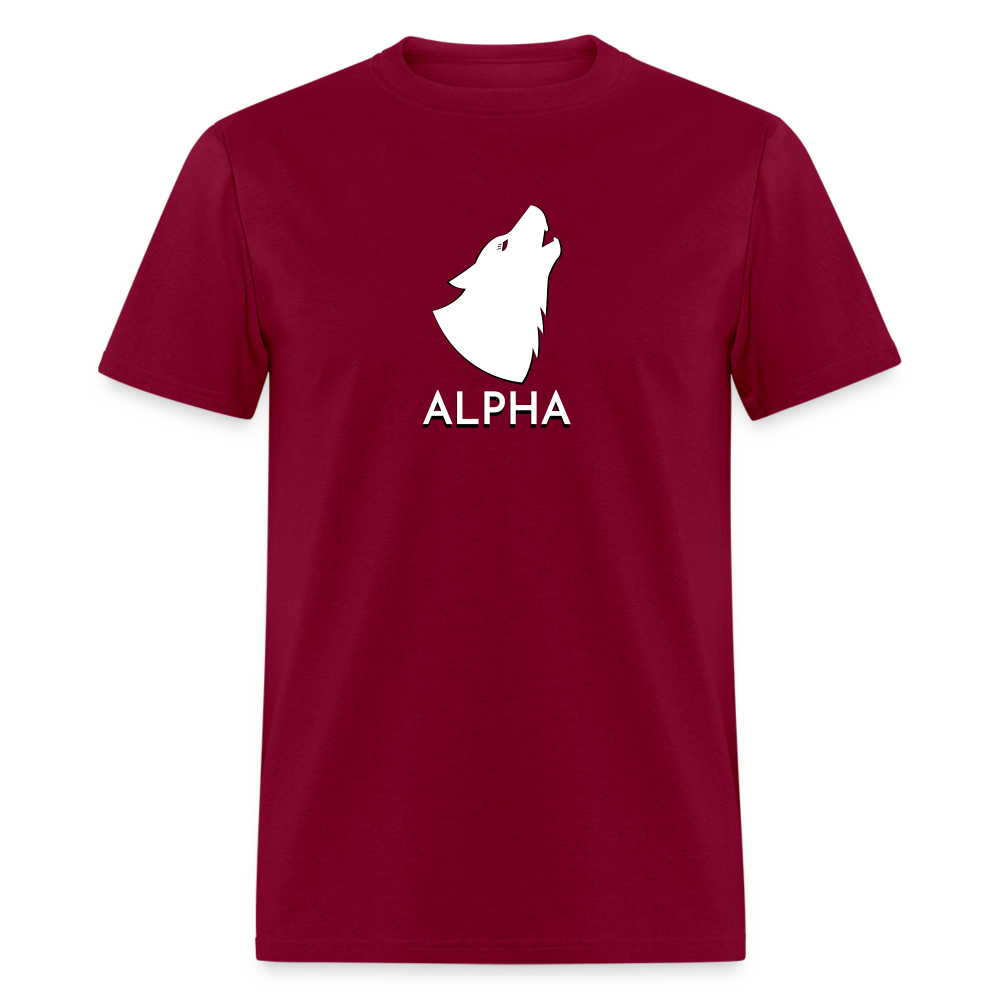 Alpha (Howling Wolf) Classic T-Shirt - burgundy