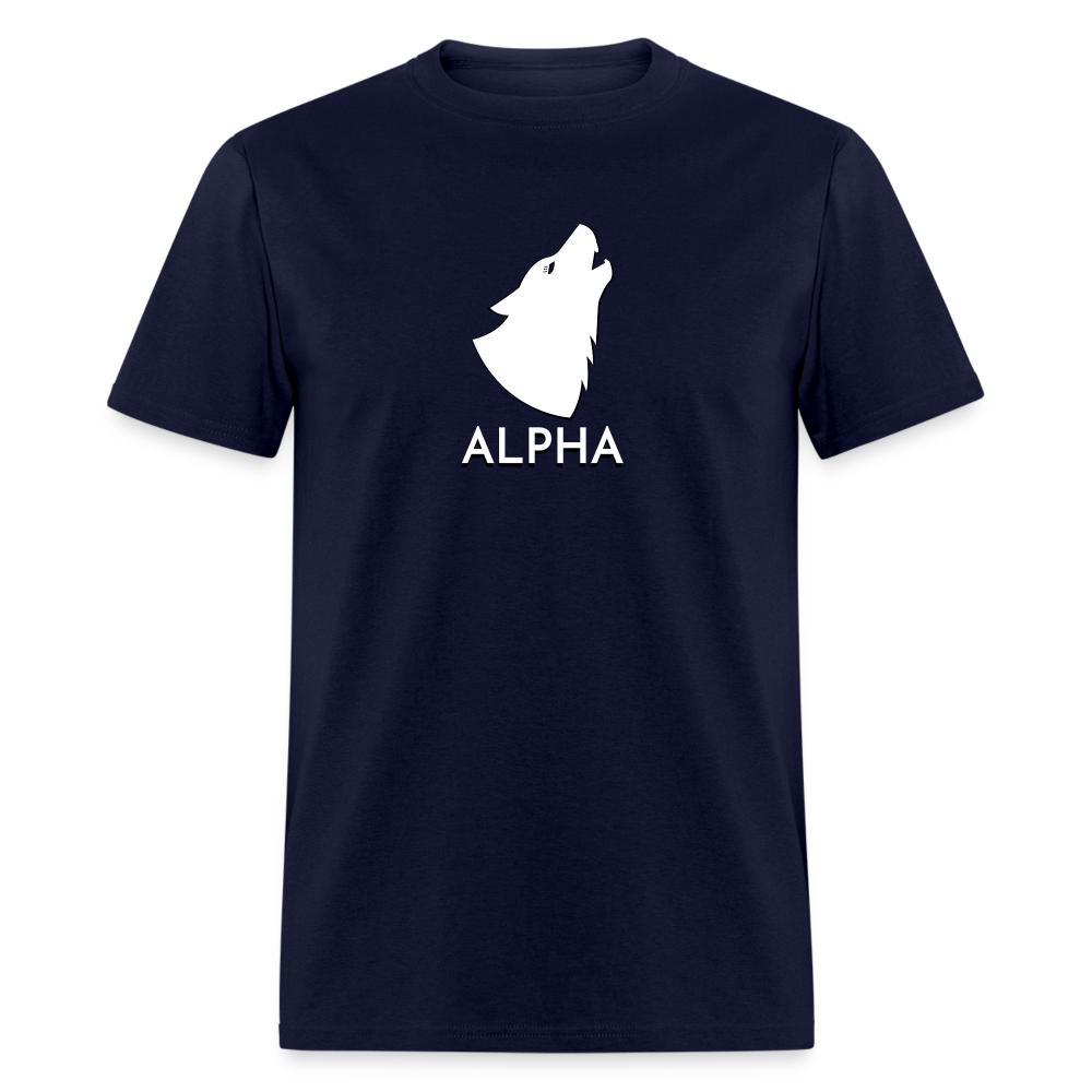 Alpha (Howling Wolf) Classic T-Shirt - navy