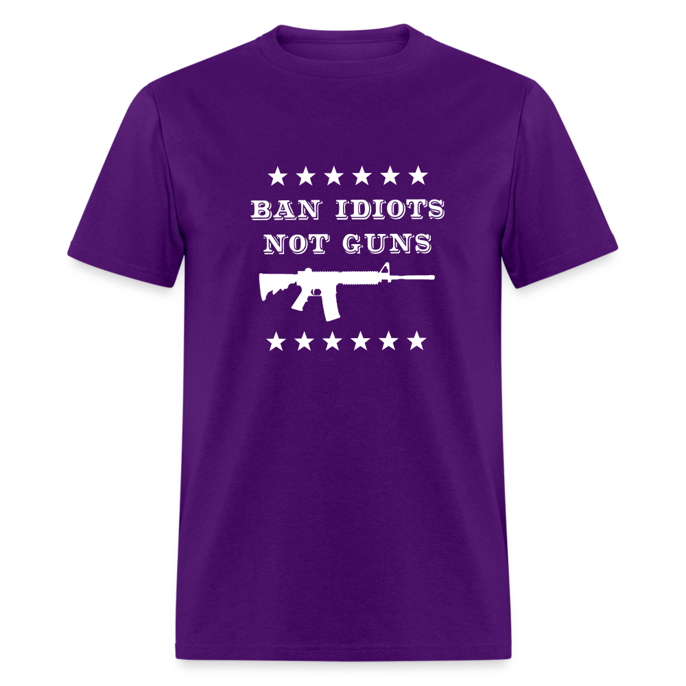 Ban Idiots, Not Guns Classic T-Shirt - purple