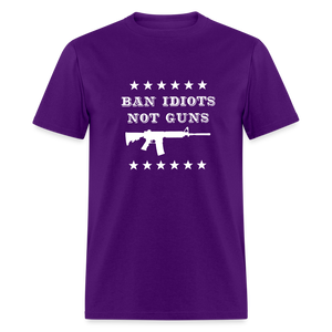 Ban Idiots, Not Guns Classic T-Shirt - purple