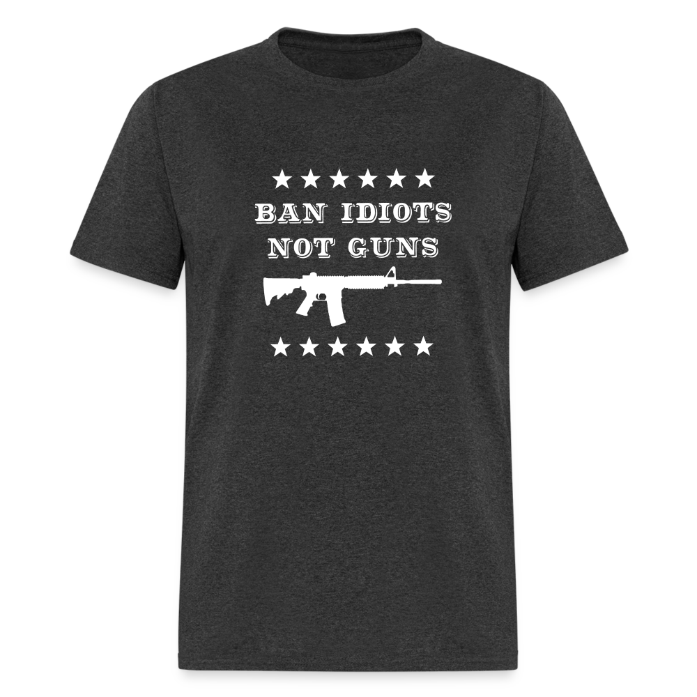 Ban Idiots, Not Guns Classic T-Shirt - heather black