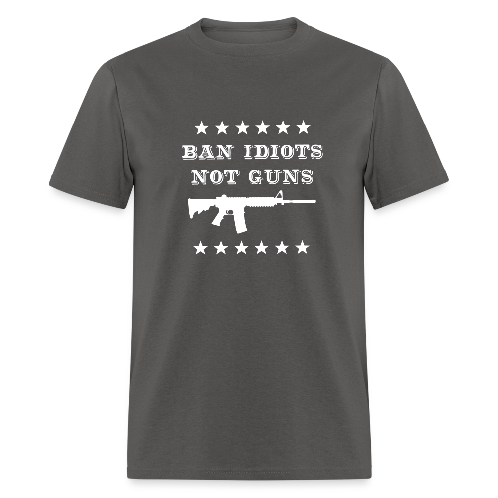 Ban Idiots, Not Guns Classic T-Shirt - charcoal