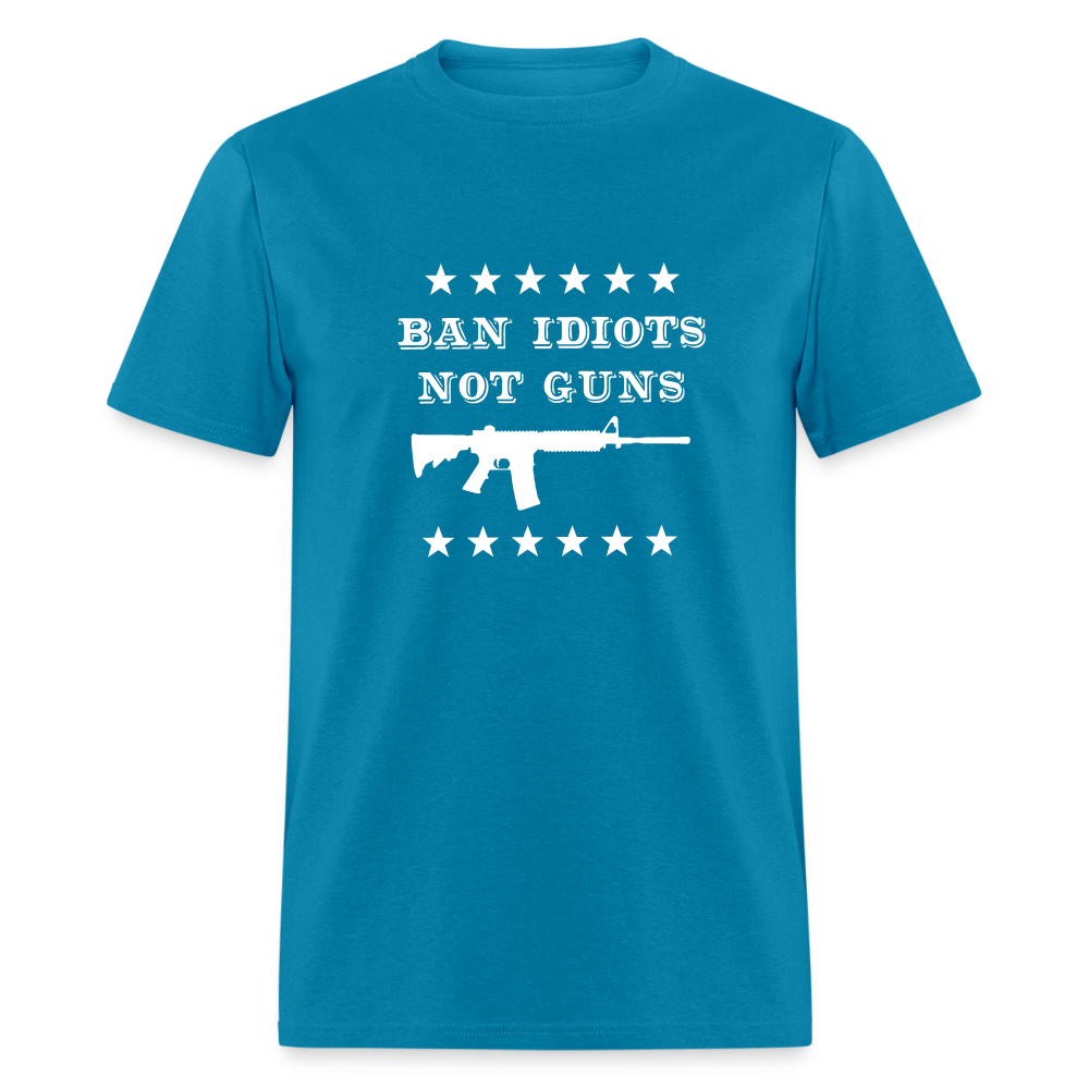 Ban Idiots, Not Guns Classic T-Shirt - turquoise