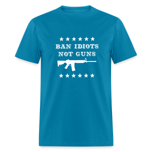 Ban Idiots, Not Guns Classic T-Shirt - turquoise