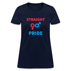 Straight Pride Women's T-Shirt - navy