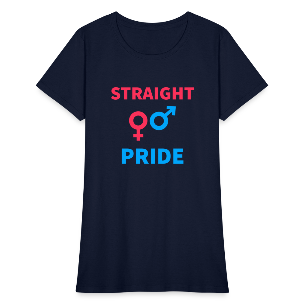 Straight Pride Women's T-Shirt - navy