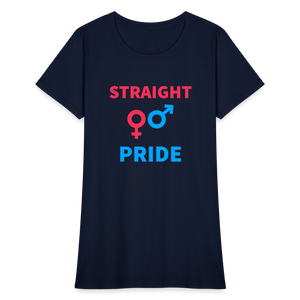 Straight Pride Women's T-Shirt - navy