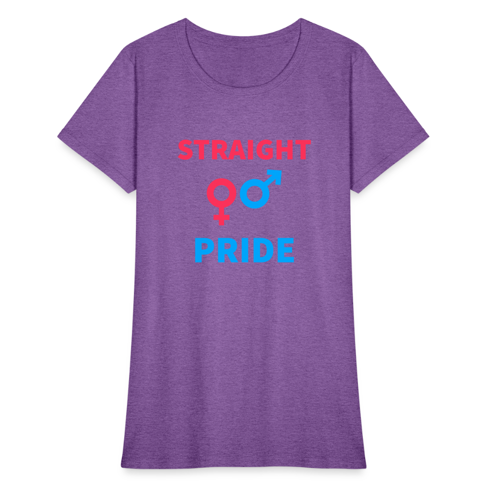 Straight Pride Women's T-Shirt - purple heather