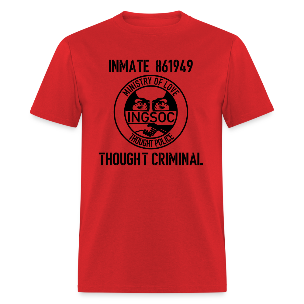 1984 book Inspired, Ministry of Truth, Thought Police, Thought Criminal Classic T-Shirt - red