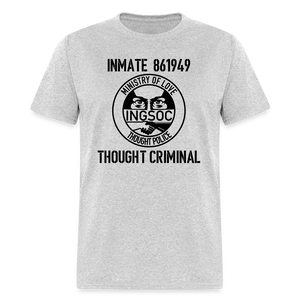 1984 book Inspired, Ministry of Truth, Thought Police, Thought Criminal Classic T-Shirt - heather gray