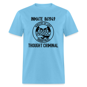 1984 book Inspired, Ministry of Truth, Thought Police, Thought Criminal Classic T-Shirt - aquatic blue