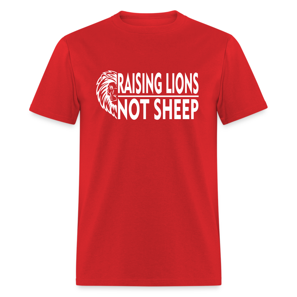 Raising Lions Not Sheep Classic T-Shirt - red