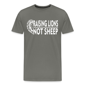 Raising Lions Not Sheep Men's Premium T-Shirt - asphalt gray