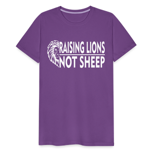 Raising Lions Not Sheep Men's Premium T-Shirt - purple