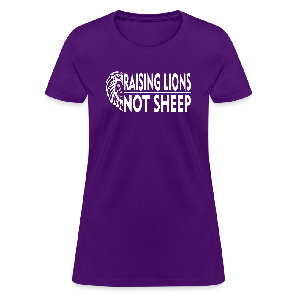 Raising Lions Not Sheep Women's T-Shirt - purple