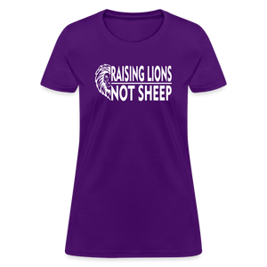 Raising Lions Not Sheep Women's T-Shirt - purple