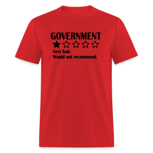 Review Of The Government - Very bad. Would not recommend  Classic T-Shirt - red