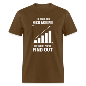 The More You Fuck Around, The More You'll Find Out Classic T-Shirt - brown