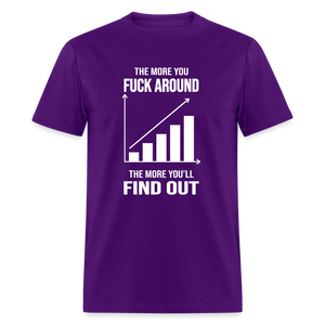 The More You Fuck Around, The More You'll Find Out Classic T-Shirt - purple