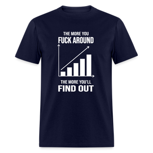 The More You Fuck Around, The More You'll Find Out Classic T-Shirt - navy