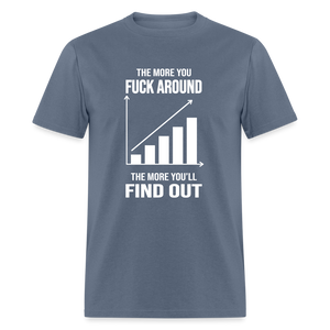 The More You Fuck Around, The More You'll Find Out Classic T-Shirt - denim