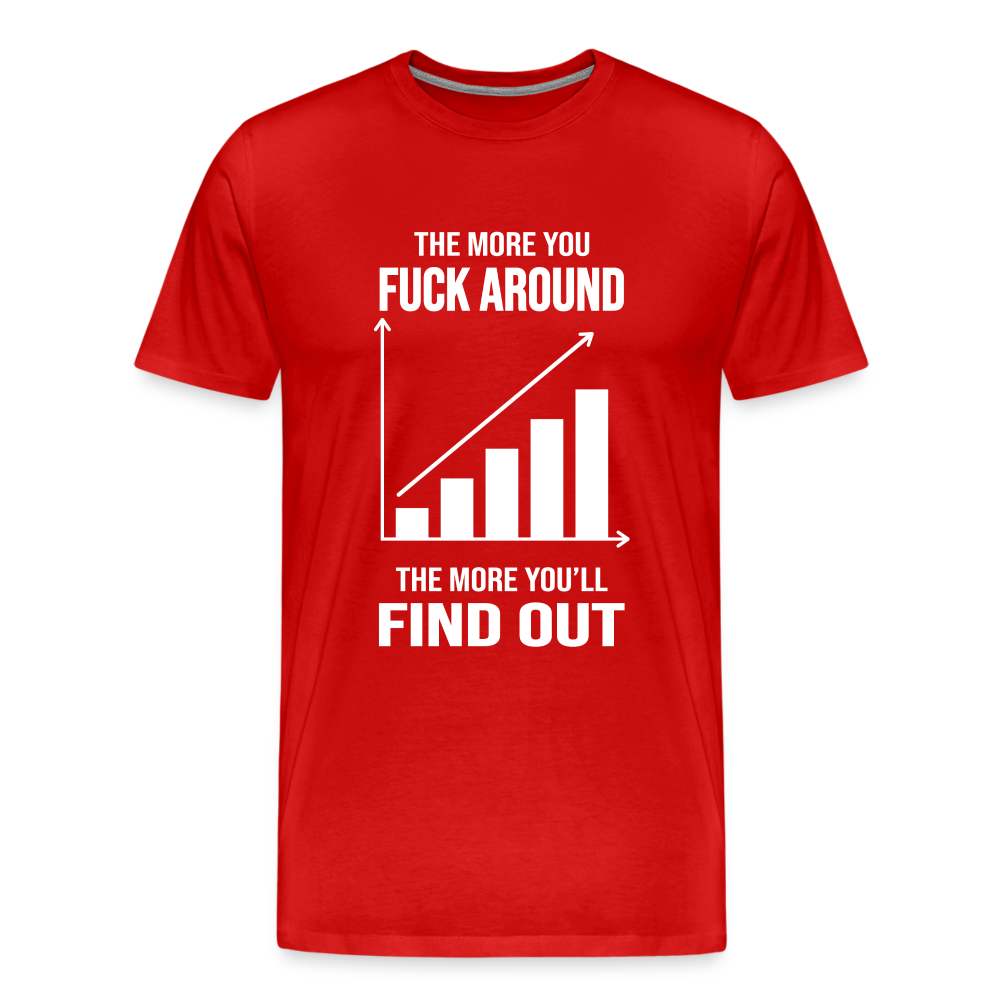 The More You Fuck Around, The More You'll Find Out Men's Premium T-Shirt - red