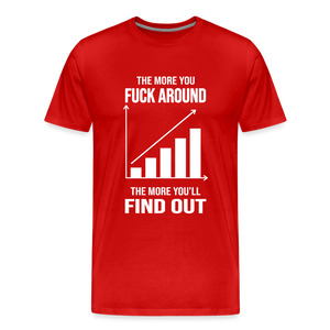 The More You Fuck Around, The More You'll Find Out Men's Premium T-Shirt - red