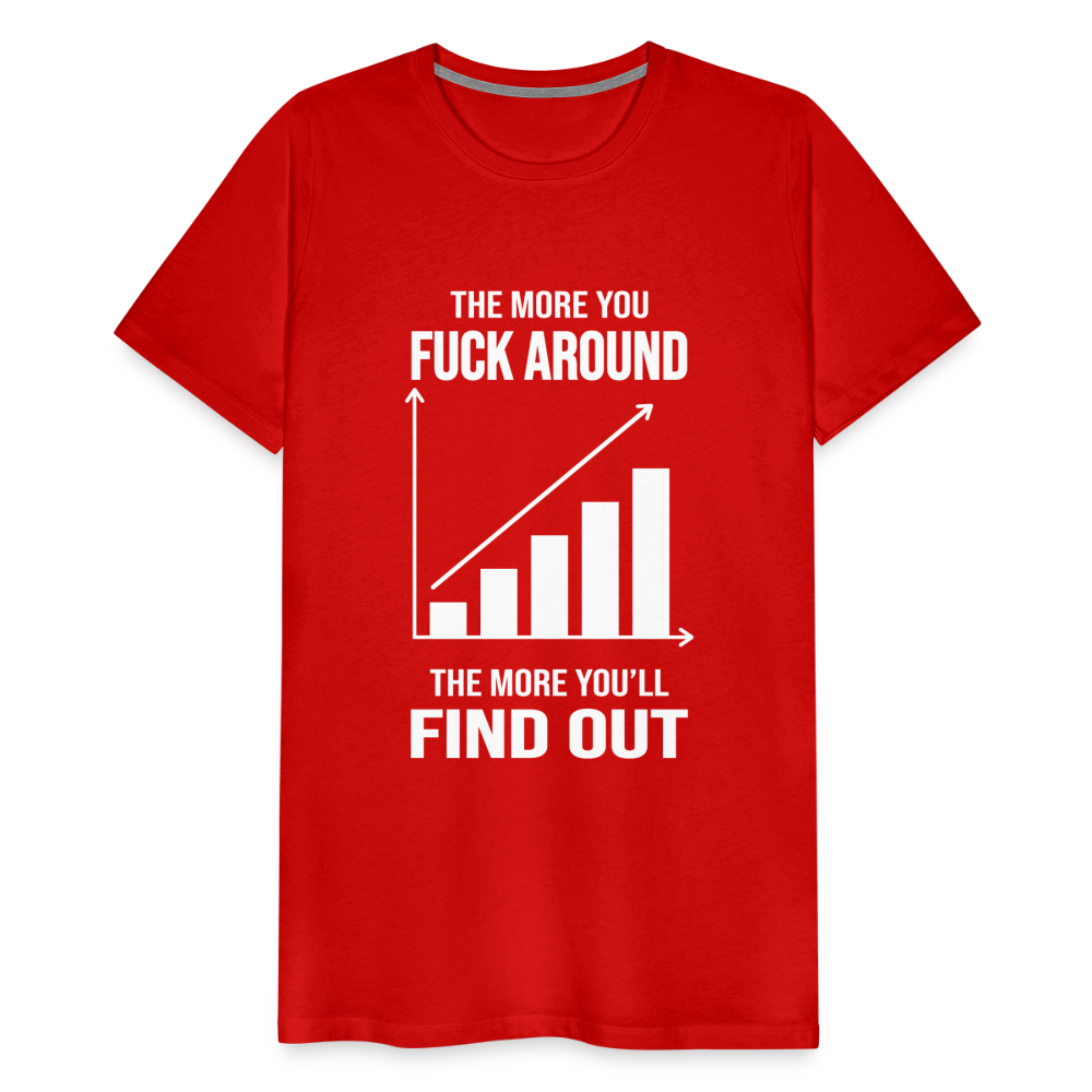 The More You Fuck Around, The More You'll Find Out Men's Premium T-Shirt - red