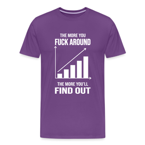 The More You Fuck Around, The More You'll Find Out Men's Premium T-Shirt - purple