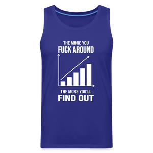 The More You Fuck Around, The More You'll Find Out Men’s Premium Tank - royal blue