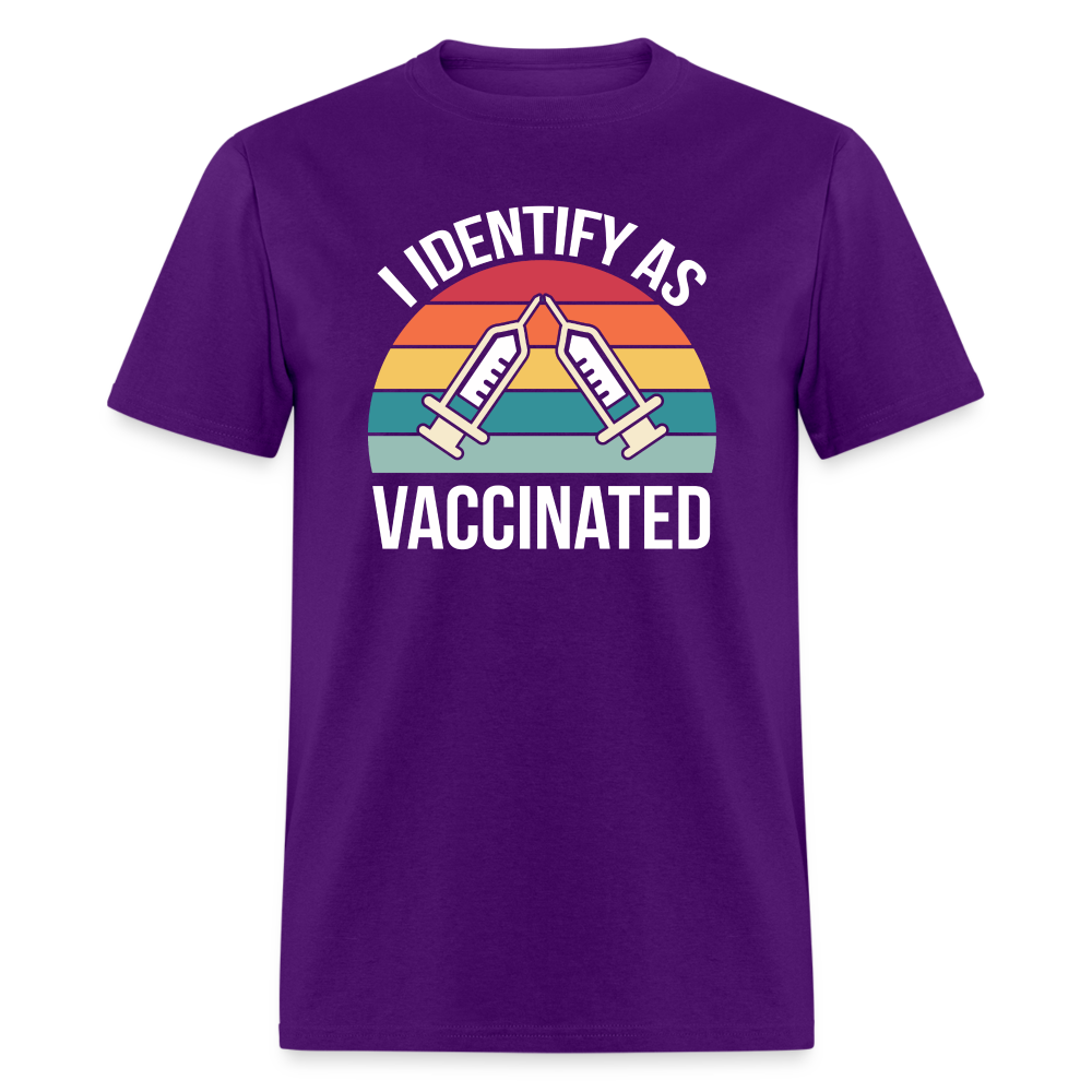 I Identify As Vaccinated  Classic T-Shirt - purple