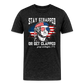 Stay Strapped Or Get Clapped - Funny George Washington 1776 Men's Premium T-Shirt - charcoal grey