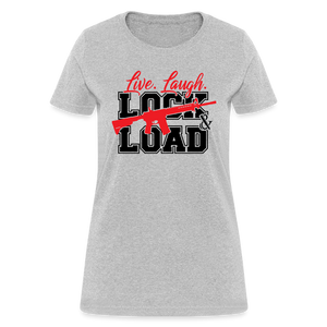 Live, Laugh, Lock And Load Women's T-Shirt - heather gray