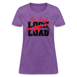 Live, Laugh, Lock And Load Women's T-Shirt - purple heather